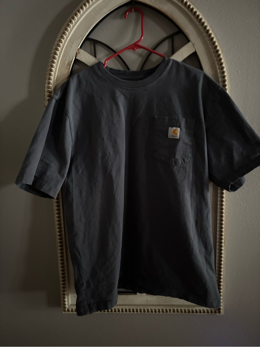 Carhartt Mens Large Short-Sleeve Pocket Tee in Charcoal Gray